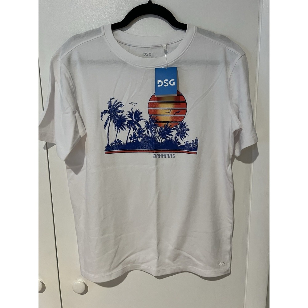 NWT DSG Bahamas Graphic T-Shirt Size Youth‎ Boys XL White Cotton